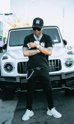 Lil Migo wearing Amiri jeans