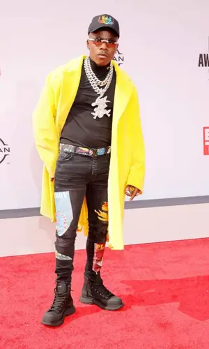 DaBaby wearing Prada top