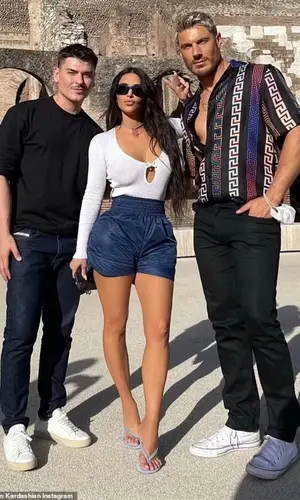 Kim Kardashian wearing Walter van Beirendonck shorts
