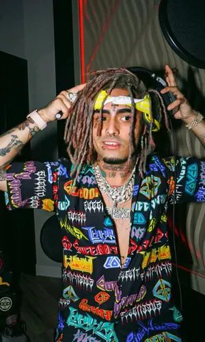 Lil Pump wearing Gucci pants