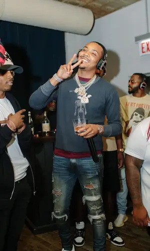 G Herbo wearing Gallery Dept. sweatshirt
