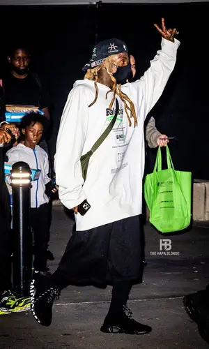 Lil Wayne wearing Balenciaga hoody