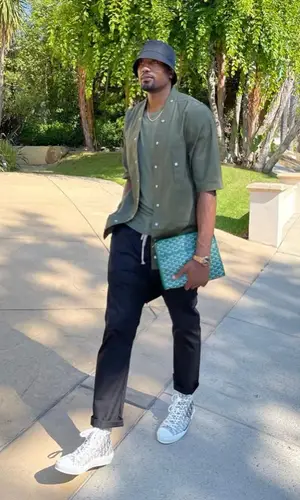 Serge Ibaka wearing Rick Owens shirt