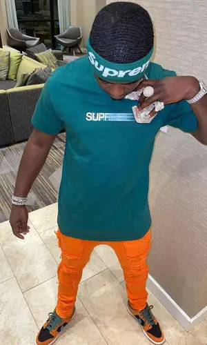 Bankroll Freddie wearing Supreme other
