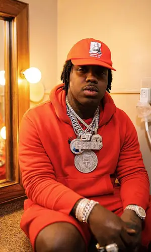 EST Gee wearing Off-White hat