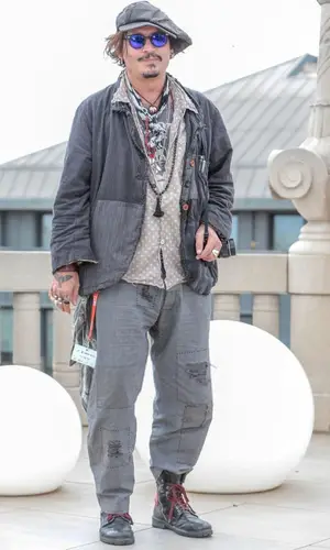 Johnny Depp wearing Anita Ko jewelry