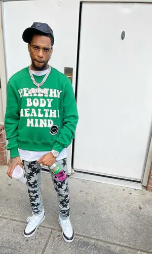 Key Glock wearing Amiri sweatshirt