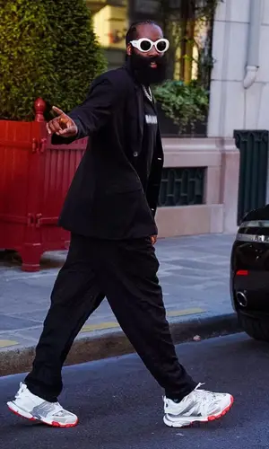 James Harden wearing Balenciaga eyewear