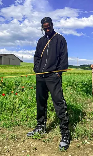 Travis Scott wearing Nike sneakers