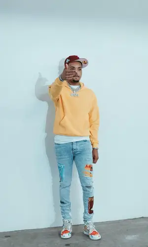 G Herbo wearing Gallery Dept. hoody