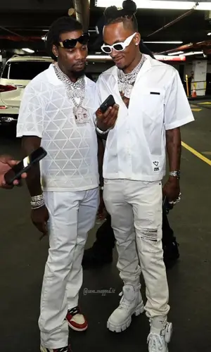 Offset wearing Bottega Veneta shirt