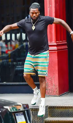 Meek Mill wearing Bape sock