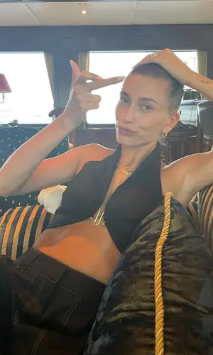 Hailey Bieber wearing Shay Jewelry jewelry