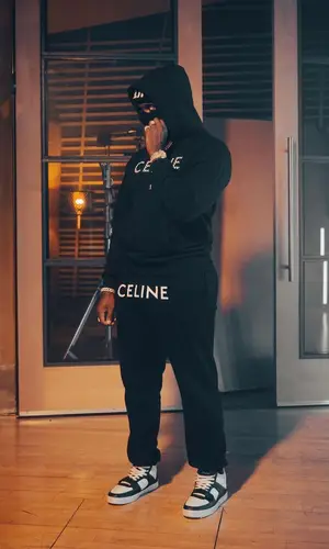 Headie One wearing Celine hoody