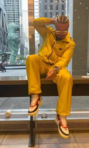 J Balvin wearing Nike sneakers