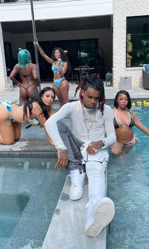 Lil Gnar wearing Rick Owens sweater