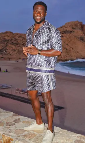 Kevin Hart wearing Dior shirt