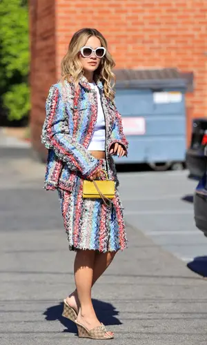Rita Ora wearing Gucci sandal