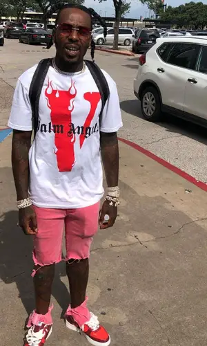 Sauce Walka wearing Bape backpack
