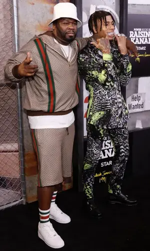 50 Cent’s Outfit in Gucci Hoodie, Nike Sneakers & Prada Hat (2021)