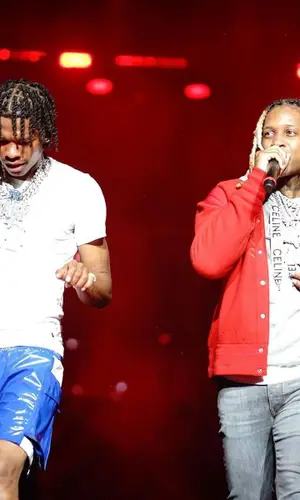 Lil Durk wearing Celine hoody