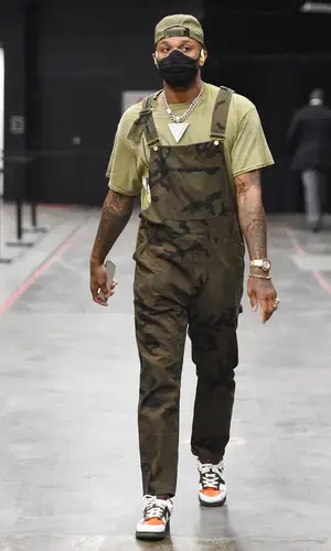 PJ Tucker wearing John Elliott t-shirt