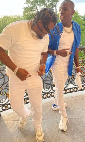 Bobby Shmurda wearing Louis Vuitton belt