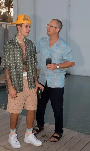 Justin Bieber wearing Noah shorts