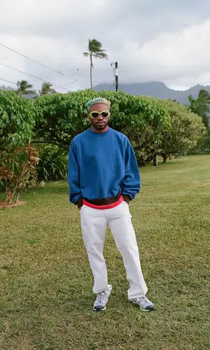 Kevin Abstract wearing Holiday jeans