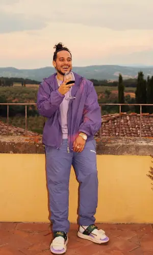 Russ wearing Puma sandal
