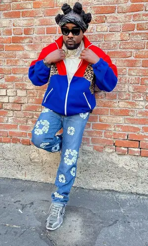 Wale wearing Celine jacket