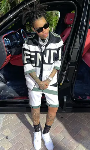 Young M.A wearing Fendi hoody