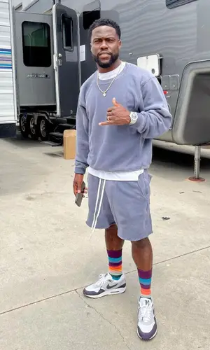 Kevin Hart wearing John Elliott sweater