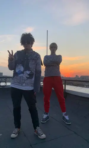 White Punk wearing Rick Owens jeans