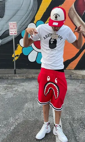 Stunna 4 Vegas wearing Bape shorts