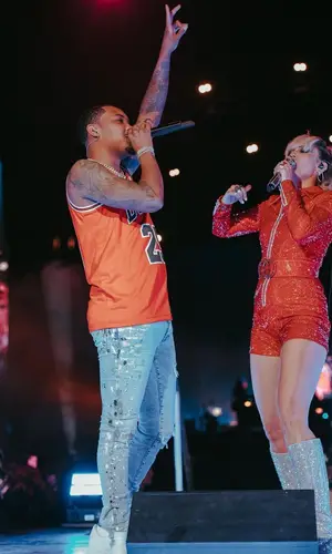 G Herbo wearing Chicago Bulls jersey