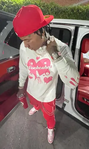 Moneybagg Yo wearing Gallery Dept. jeans