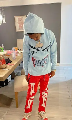 J Green wearing Le Wuz Studios hoody