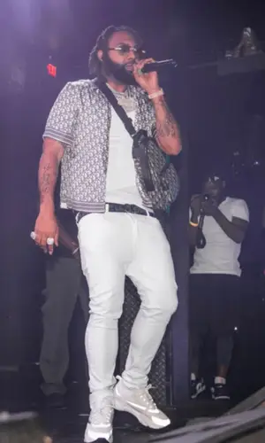 Money Man wearing Dior shirt