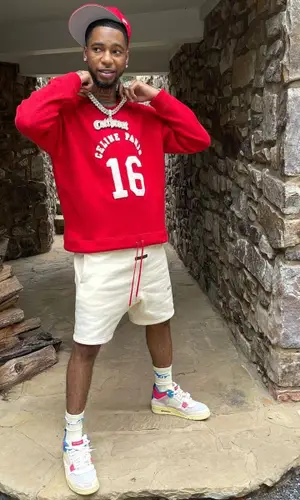 Key Glock wearing Fear of God shorts