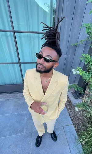 Amine wearing Gentle Monster eyewear