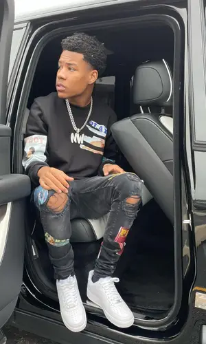 Nardo Wick wearing Amiri sweatshirt