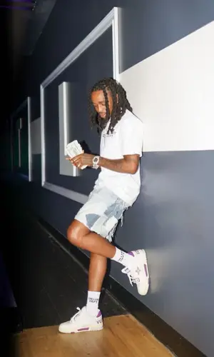 Quavo wearing Gallery Dept. sock