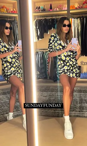 Hailey Bieber wearing Velvet Canyon eyewear