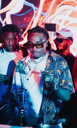 Quavo wearing Gallery Dept. sock
