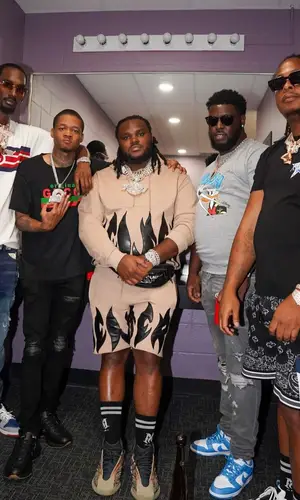 Tee Grizzley wearing Keiser Clark shorts