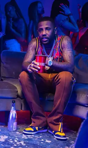 Fabolous wearing Bel-Air Athletics jersey