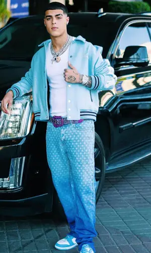 Lunay’s Outfit in Amiri Jacket, Gokyo Ri+ Jeans & B.B. Simon Belt (2021)