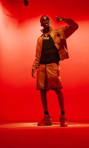 Young Dolph wearing Amiri jacket