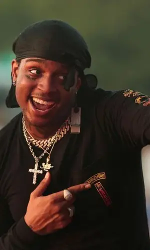 Ski Mask The Slump God wearing Chrome Hearts t-shirt